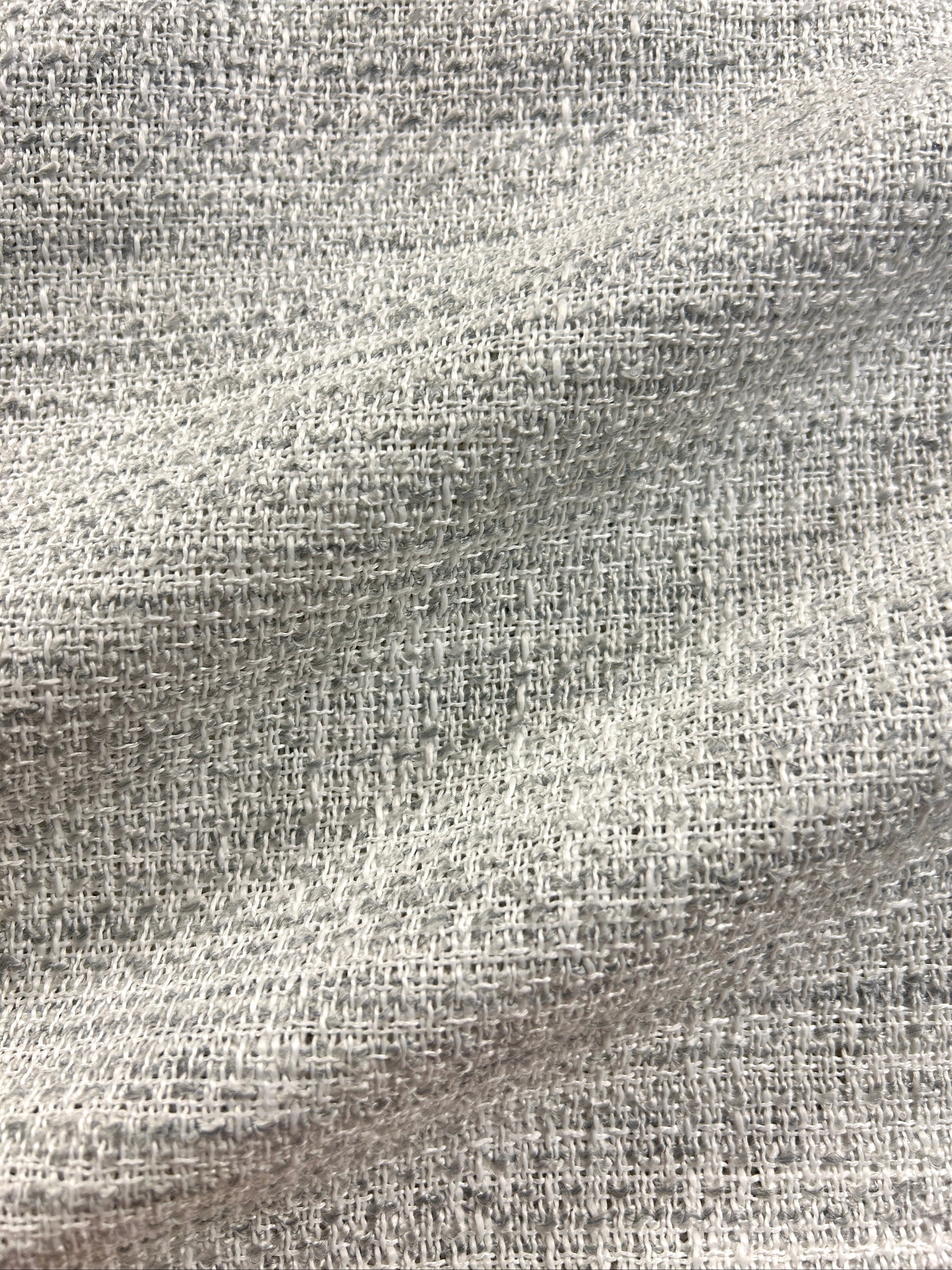 Close-up of textured gray fabric