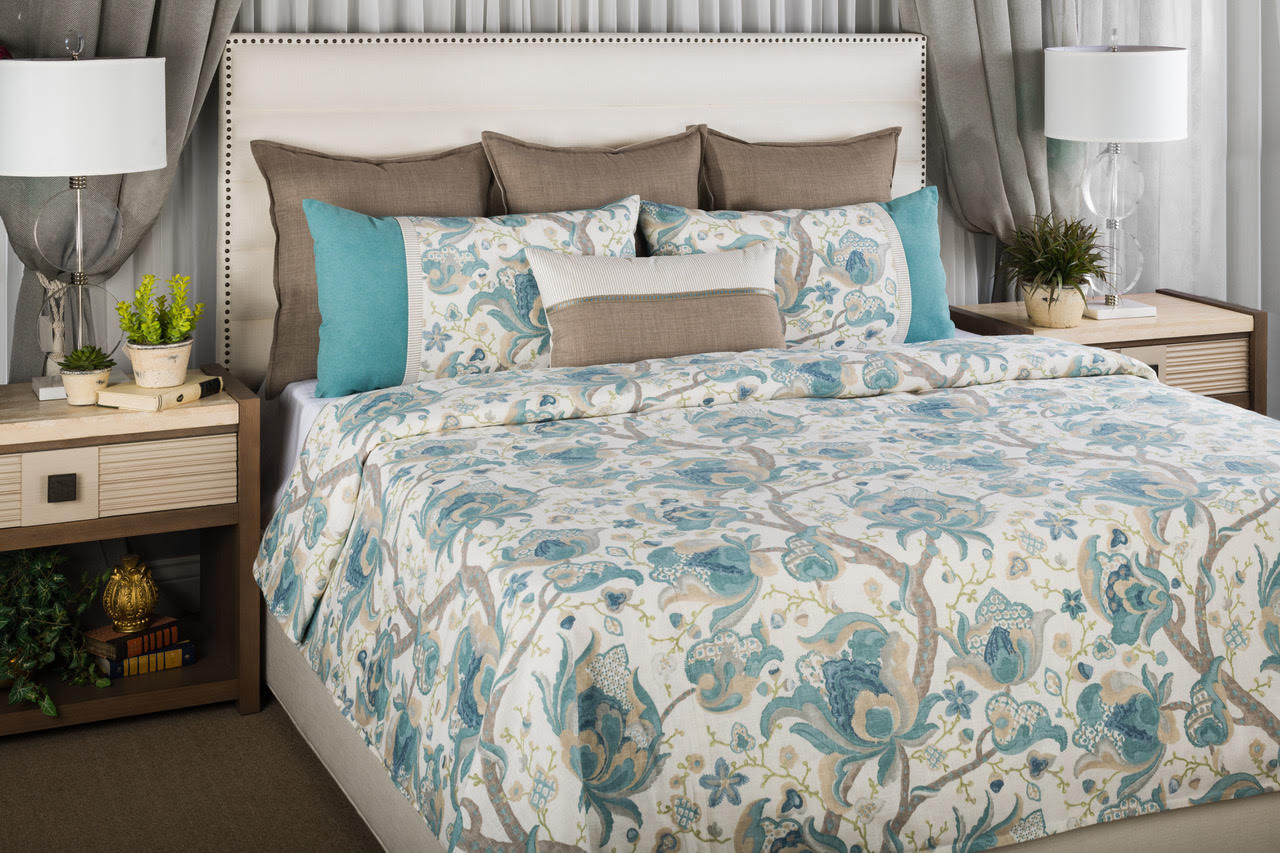 Teal Vine Duvet Set - K&R Interiors