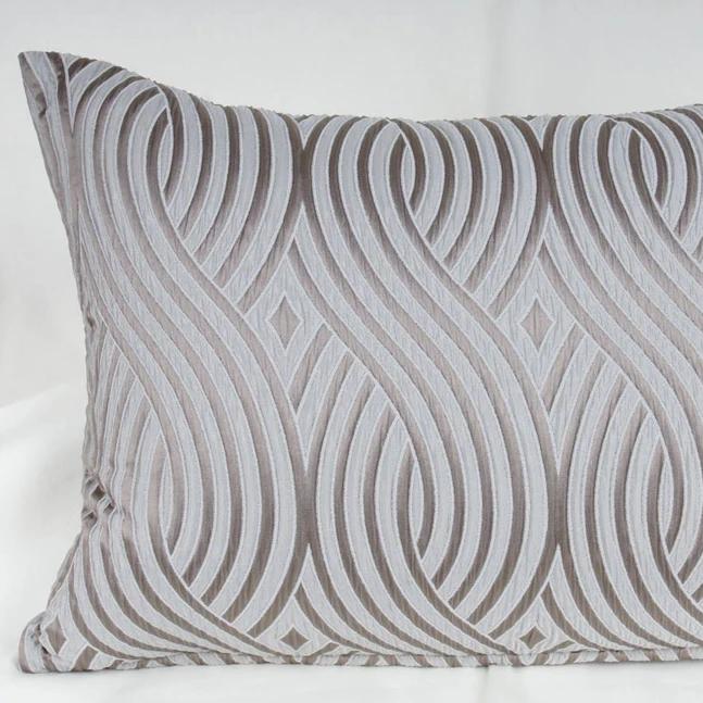 Silver Scroll 18x24 Throw Pillow - K&R Interiors